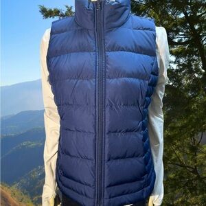 Lands End Navy Blue Insulated Down Alternative Vest S